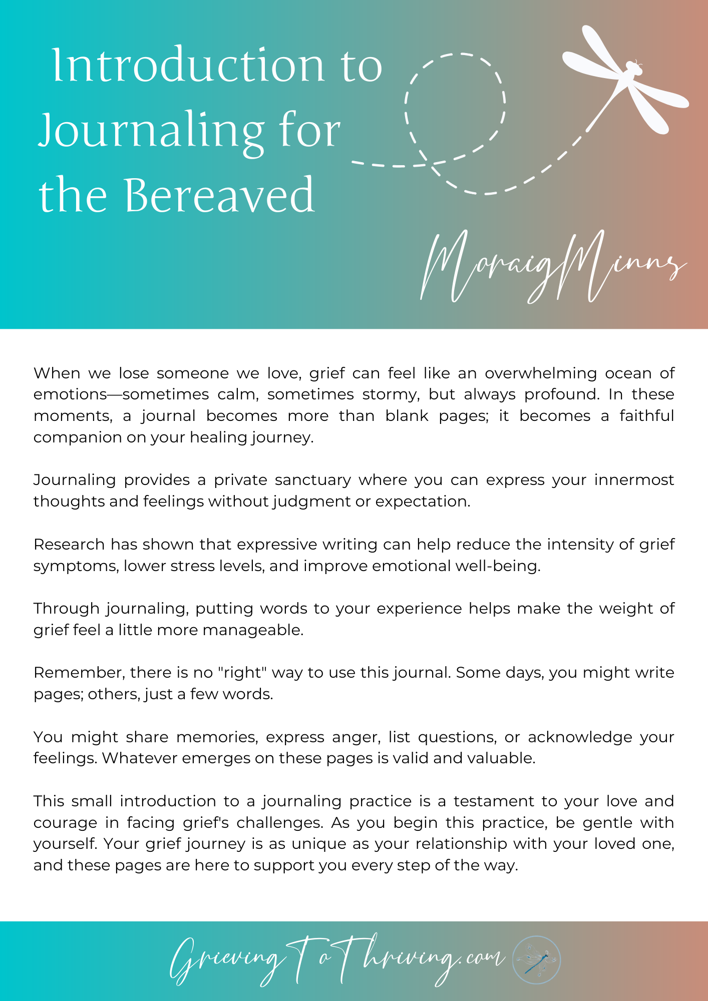 An Introduction to Journaling for the Bereaved