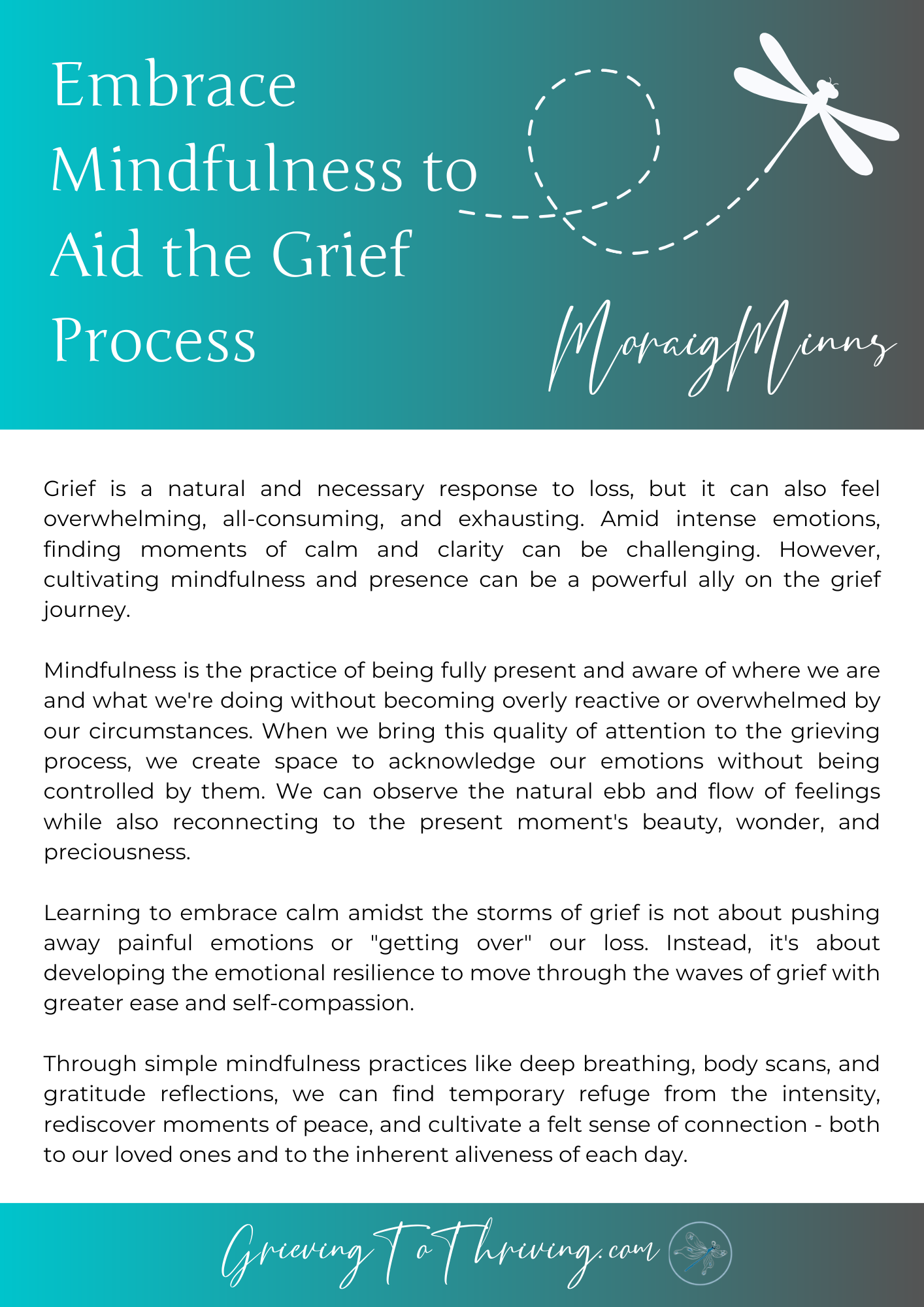 Embrace Mindfulness to Aid the Grief Process