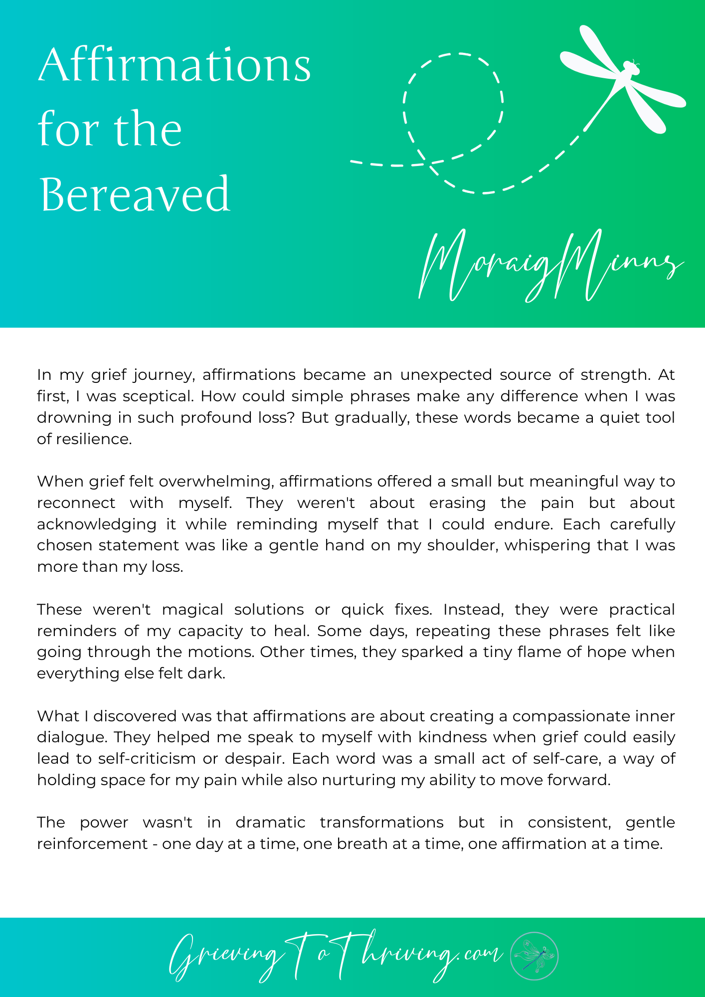 Affirmations for the Bereaved