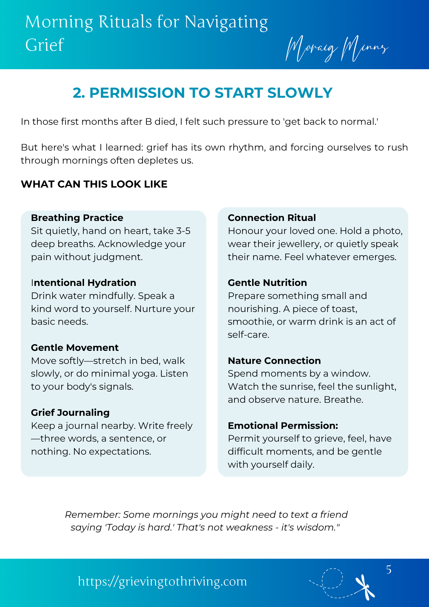 Gentle Mornings to Create Space for Grief and Growth