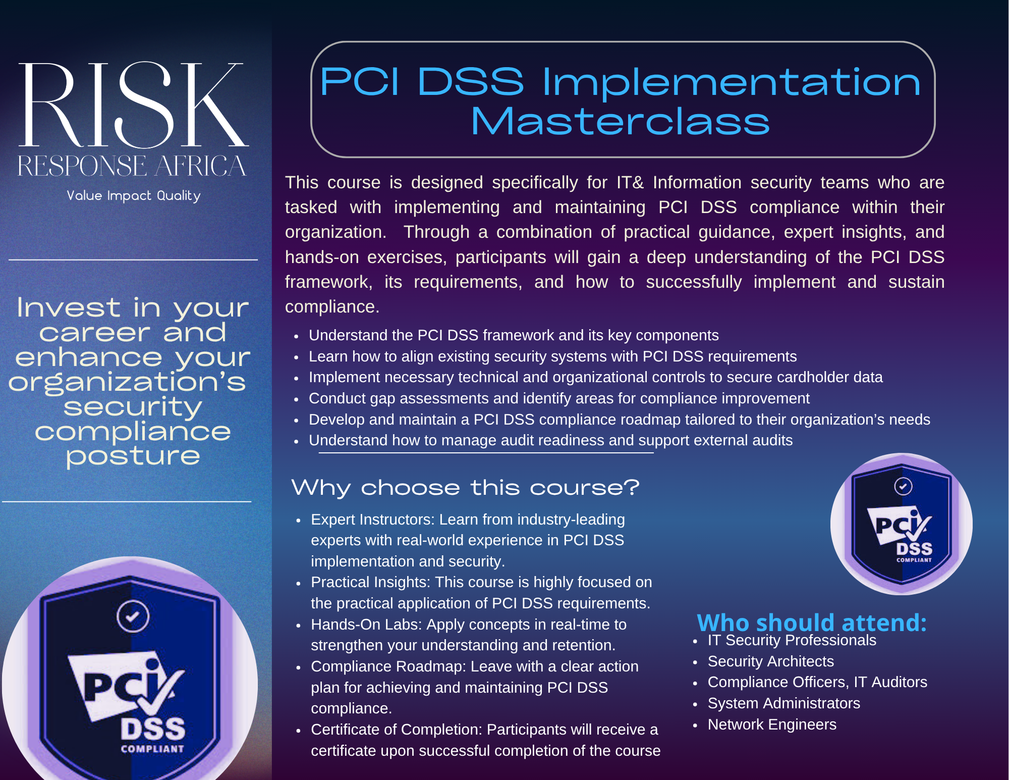 PCI DSS Implementation Masterclass