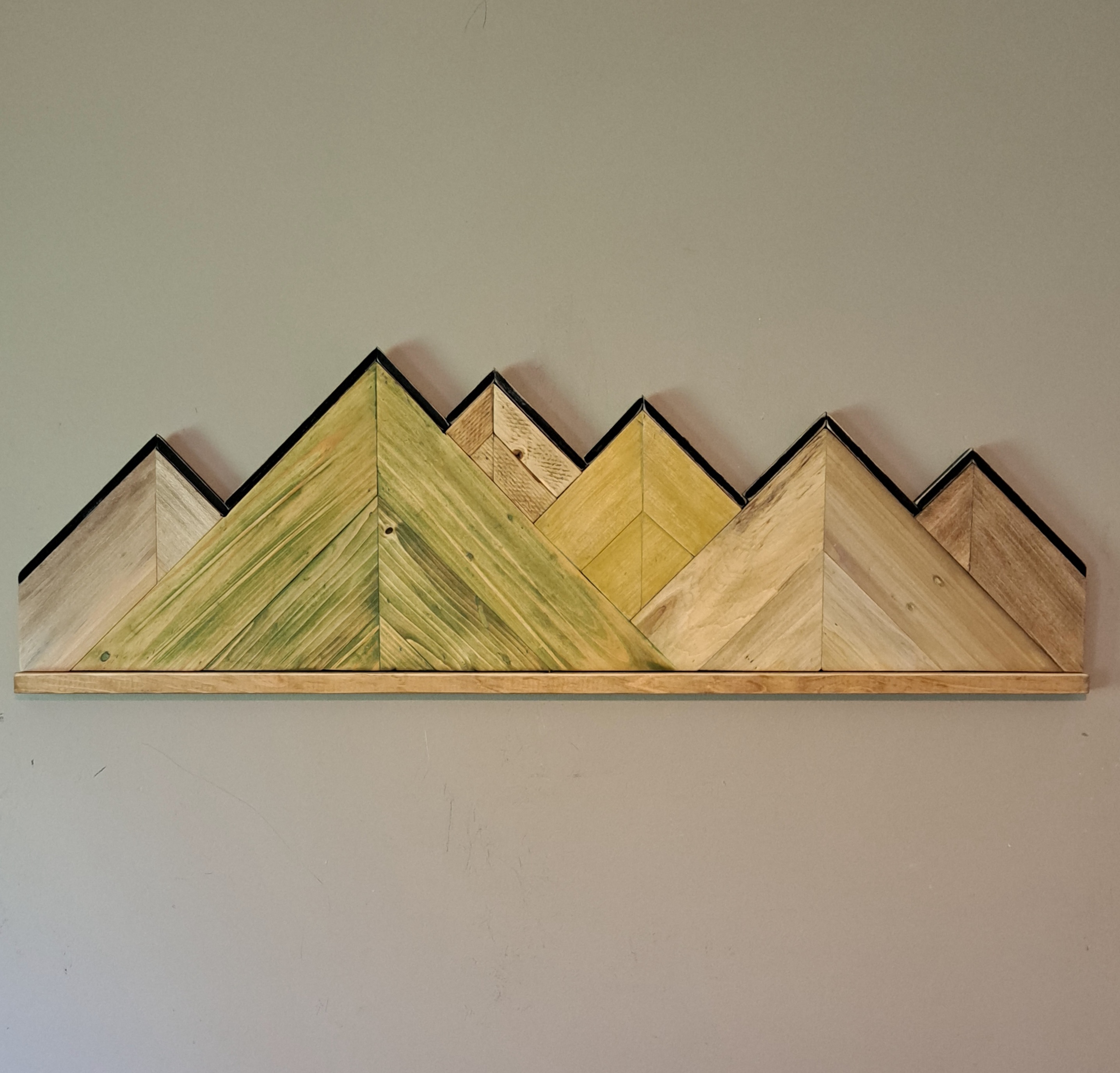 Reclaimed Pallet Wood Mountains Wall Art