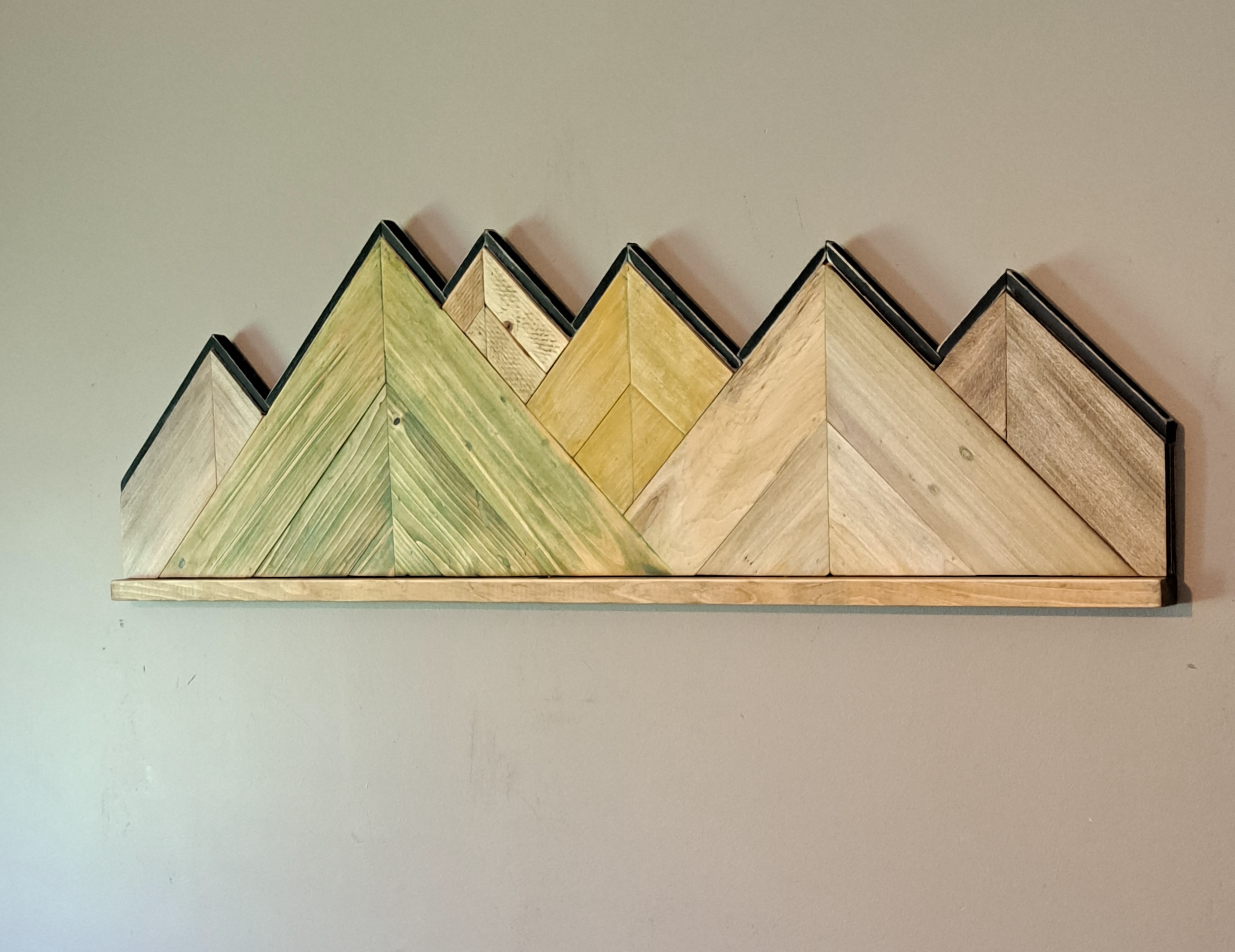 Reclaimed Pallet Wood Mountains Wall Art