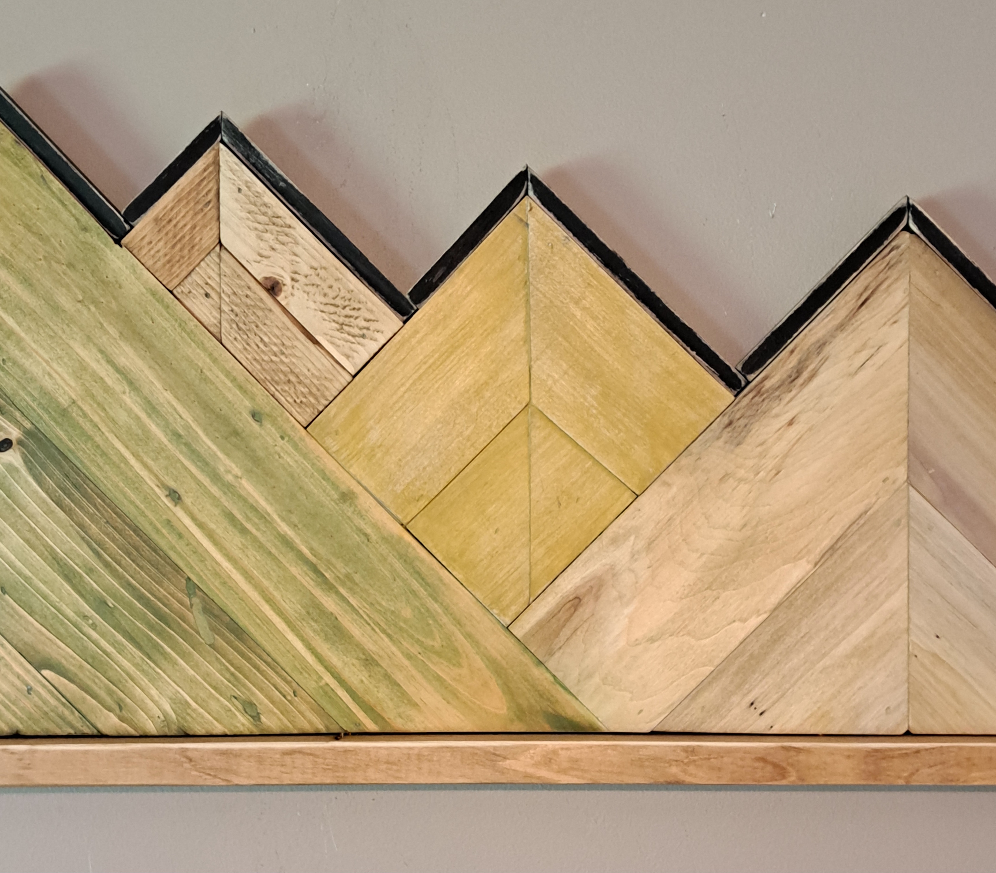 Reclaimed Pallet Wood Mountains Wall Art