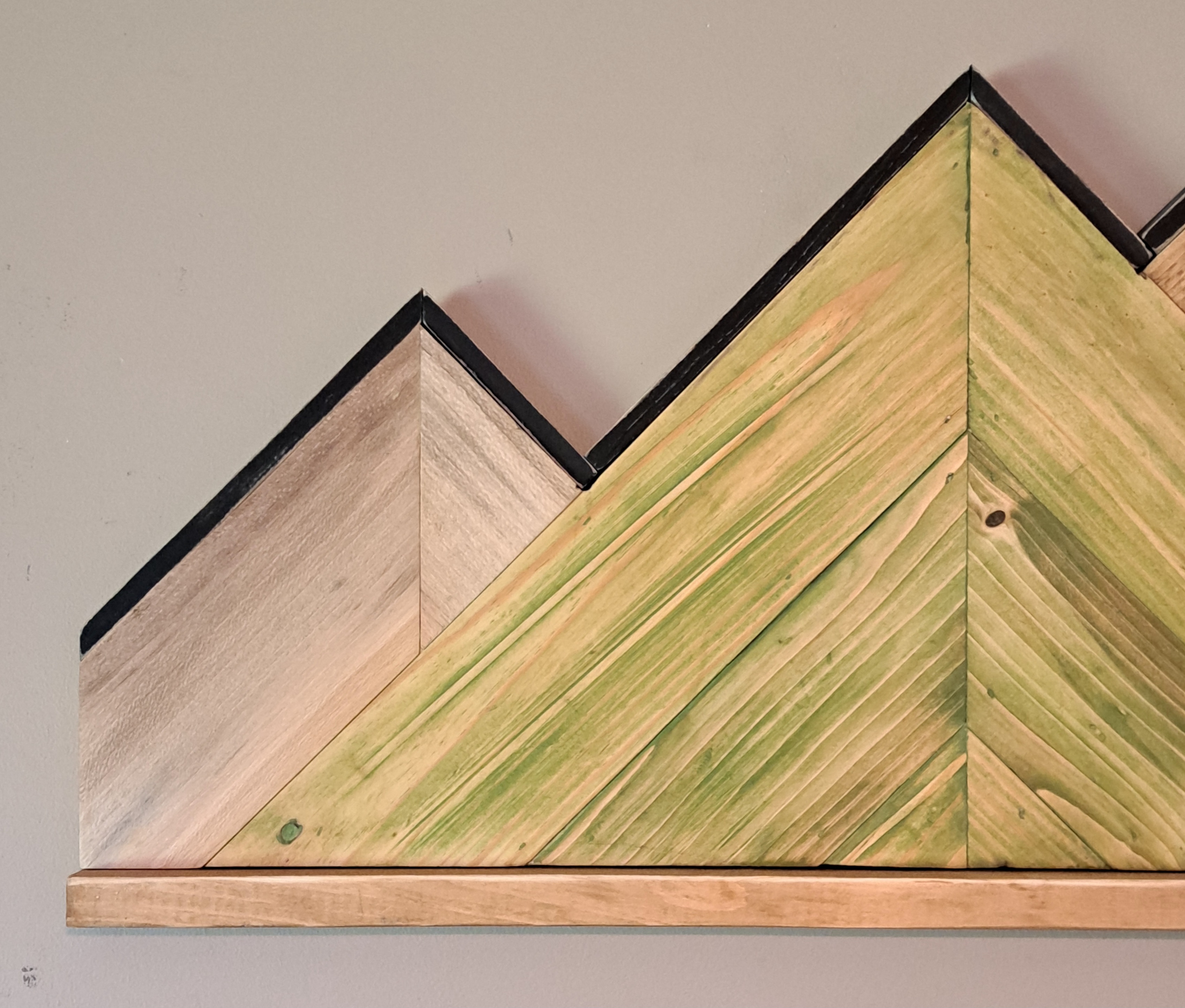 Reclaimed Pallet Wood Mountains Wall Art