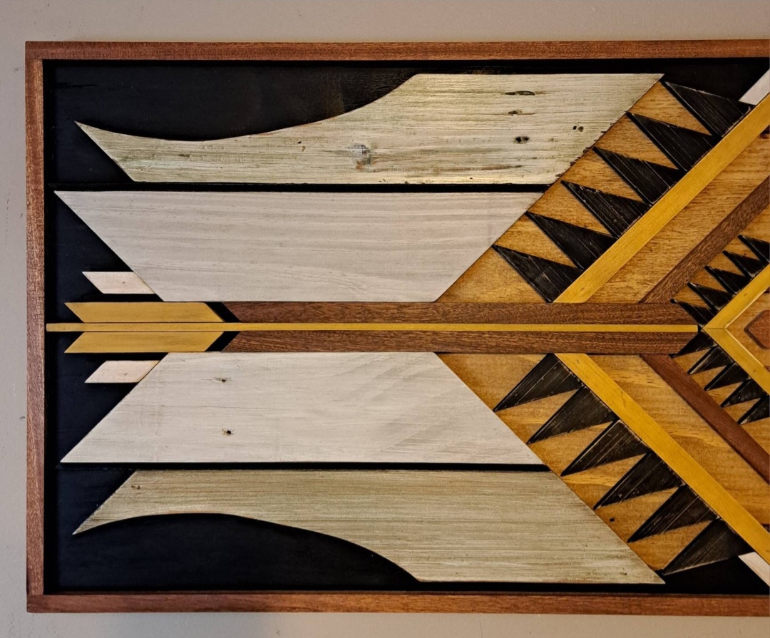 Reclaimed Pallet Wood Wall Art ~ Unique Design!!  SOLD