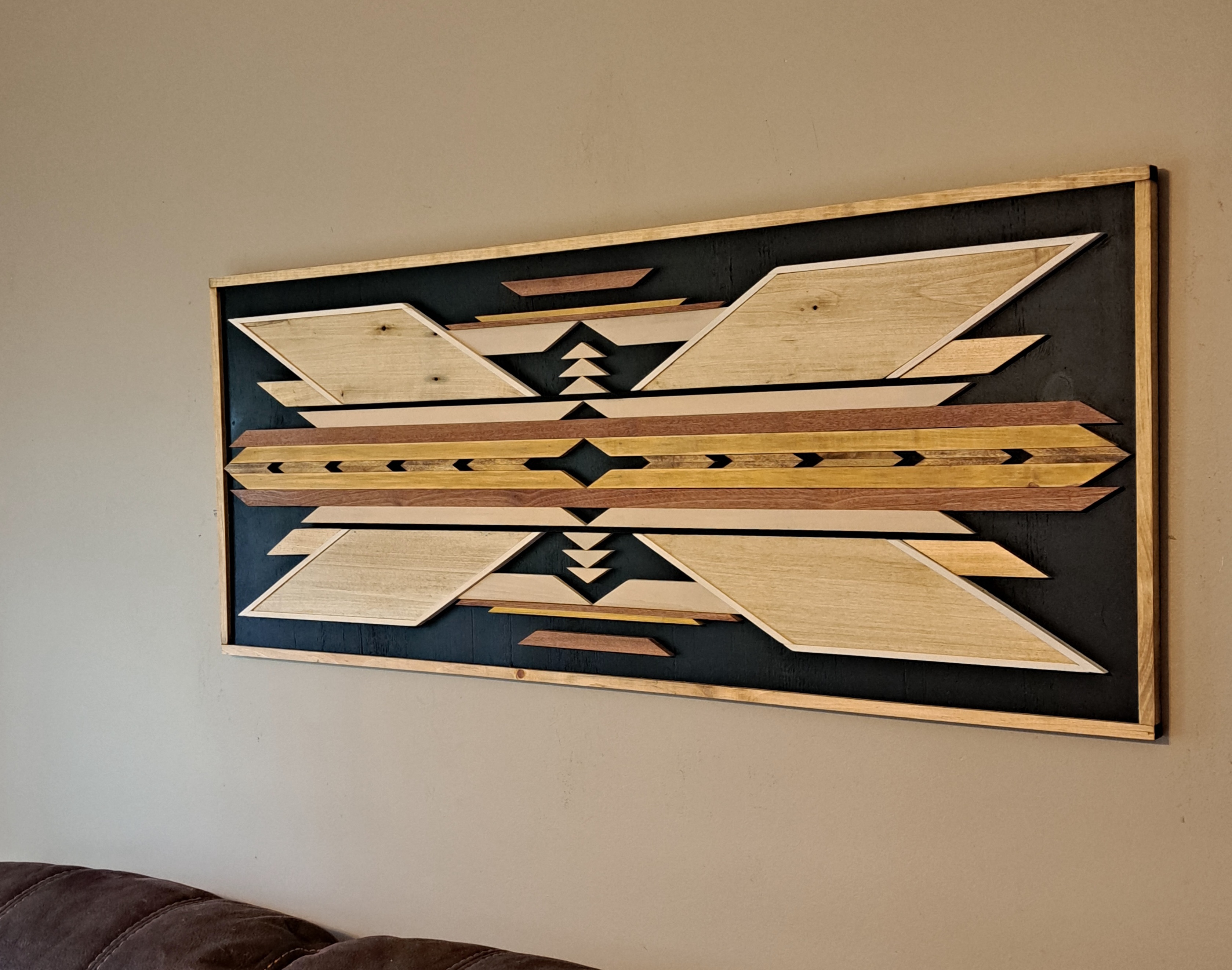 Reclaimed Pallet Wood Wall Art ~ Unique Design!!  SOLD