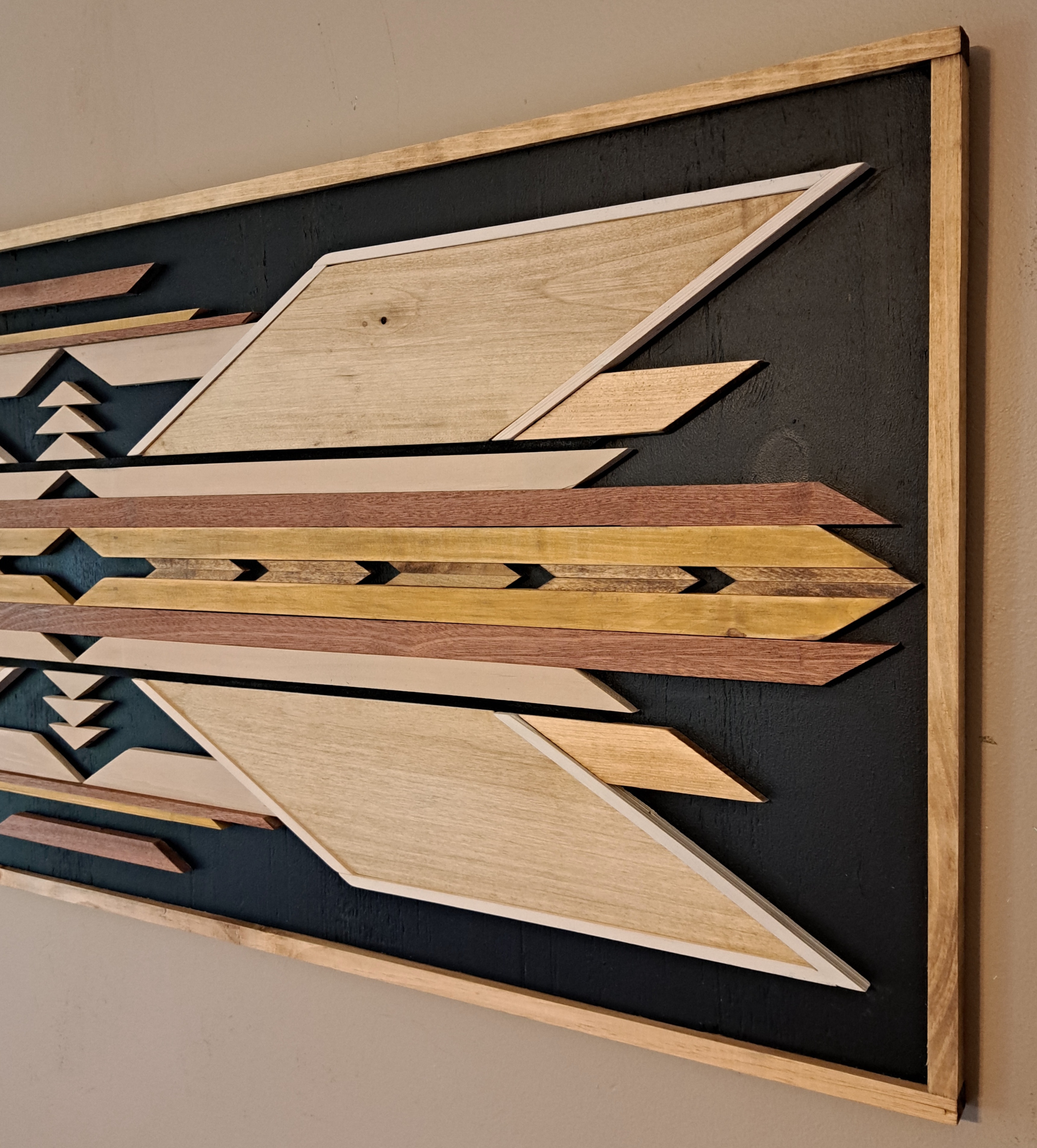 Reclaimed Pallet Wood Wall Art ~ Unique Design!!  SOLD