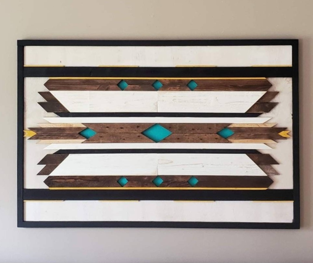 Reclaimed Pallet Wood Southwestern Design Wall Art