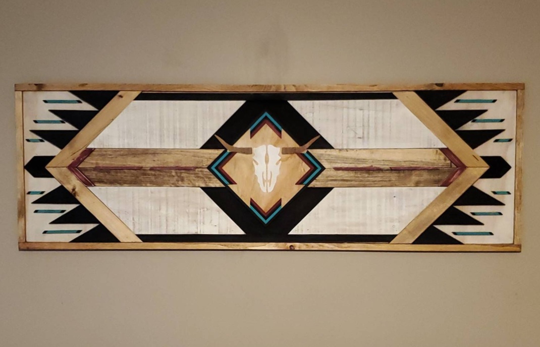 Reclaimed Pallet Wood Southwestern Design Wall Art 
