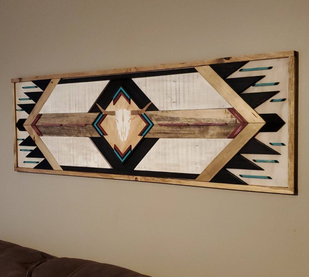 Reclaimed Pallet Wood Southwestern Design Wall Art 