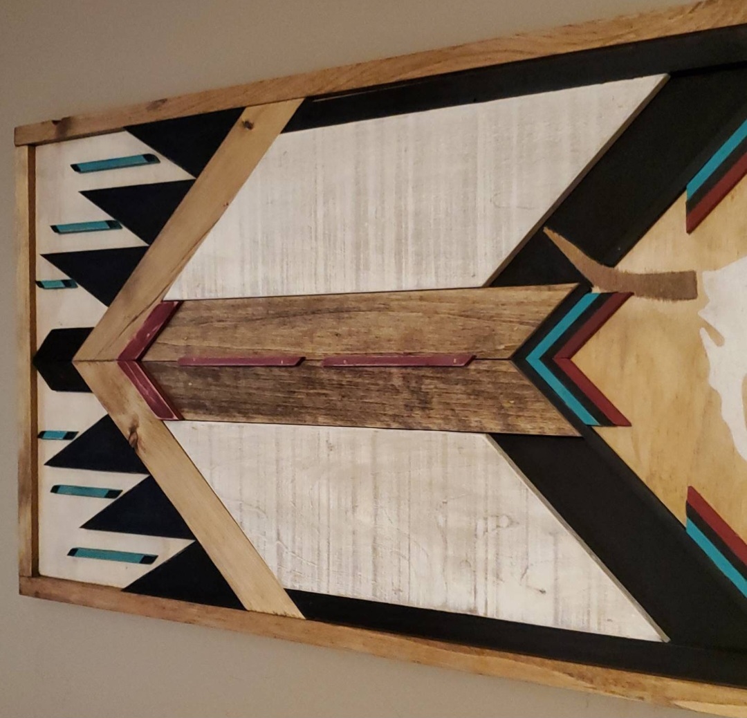 Reclaimed Pallet Wood Southwestern Design Wall Art 