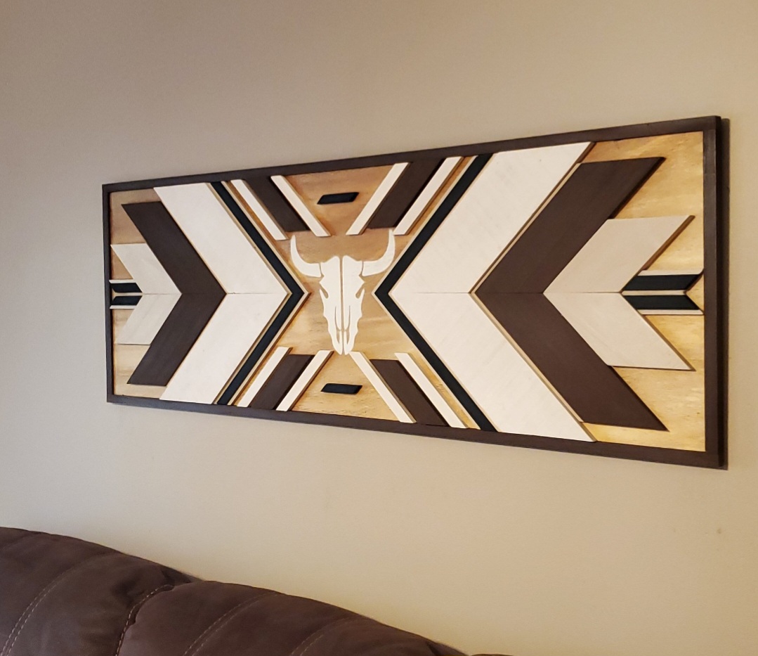 Reclaimed Pallet Wood Southwestern Design Wall Art 