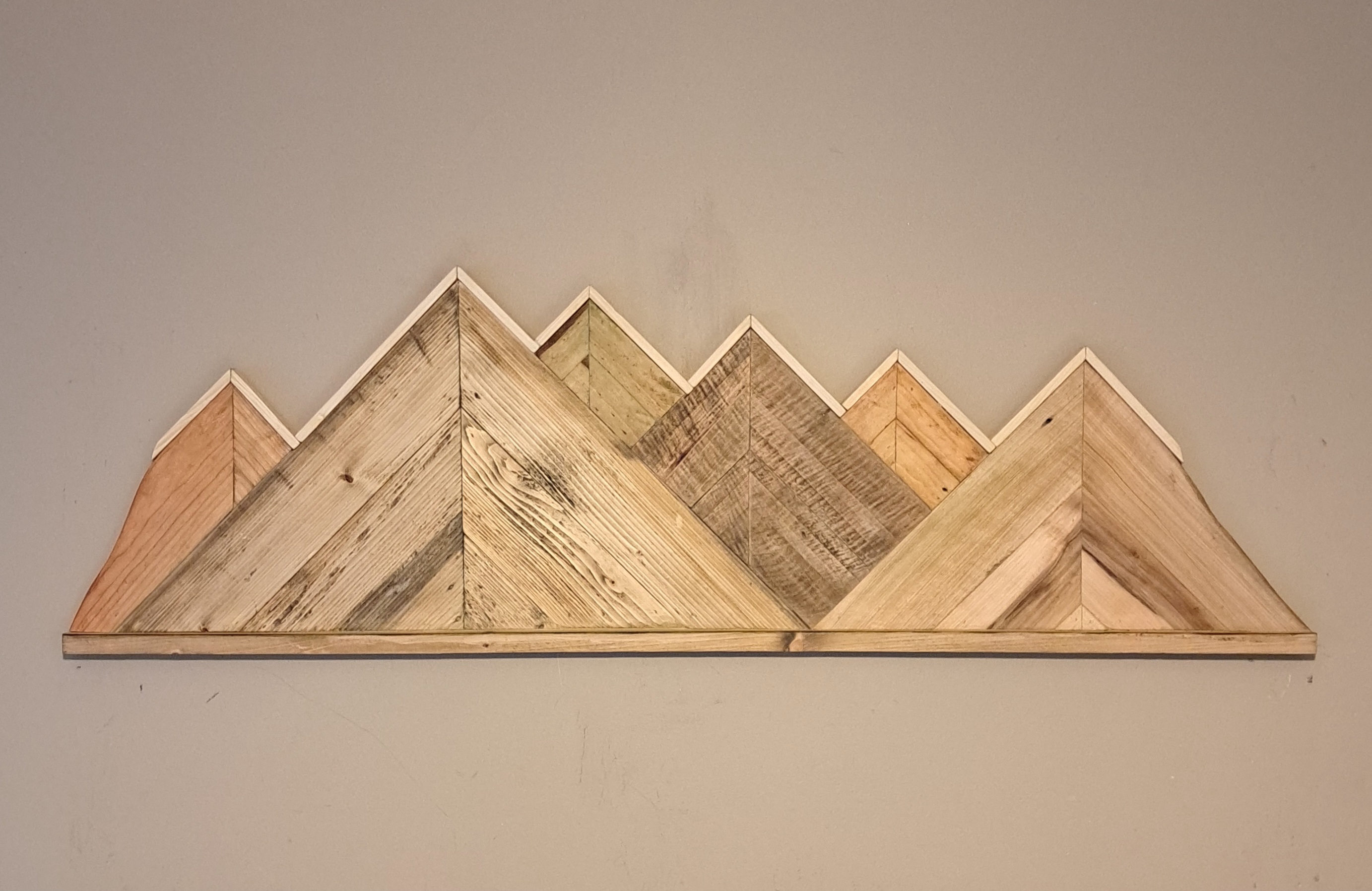 Reclaimed Pallet Wood Rustic Mountains Wall Art ~ SOLD