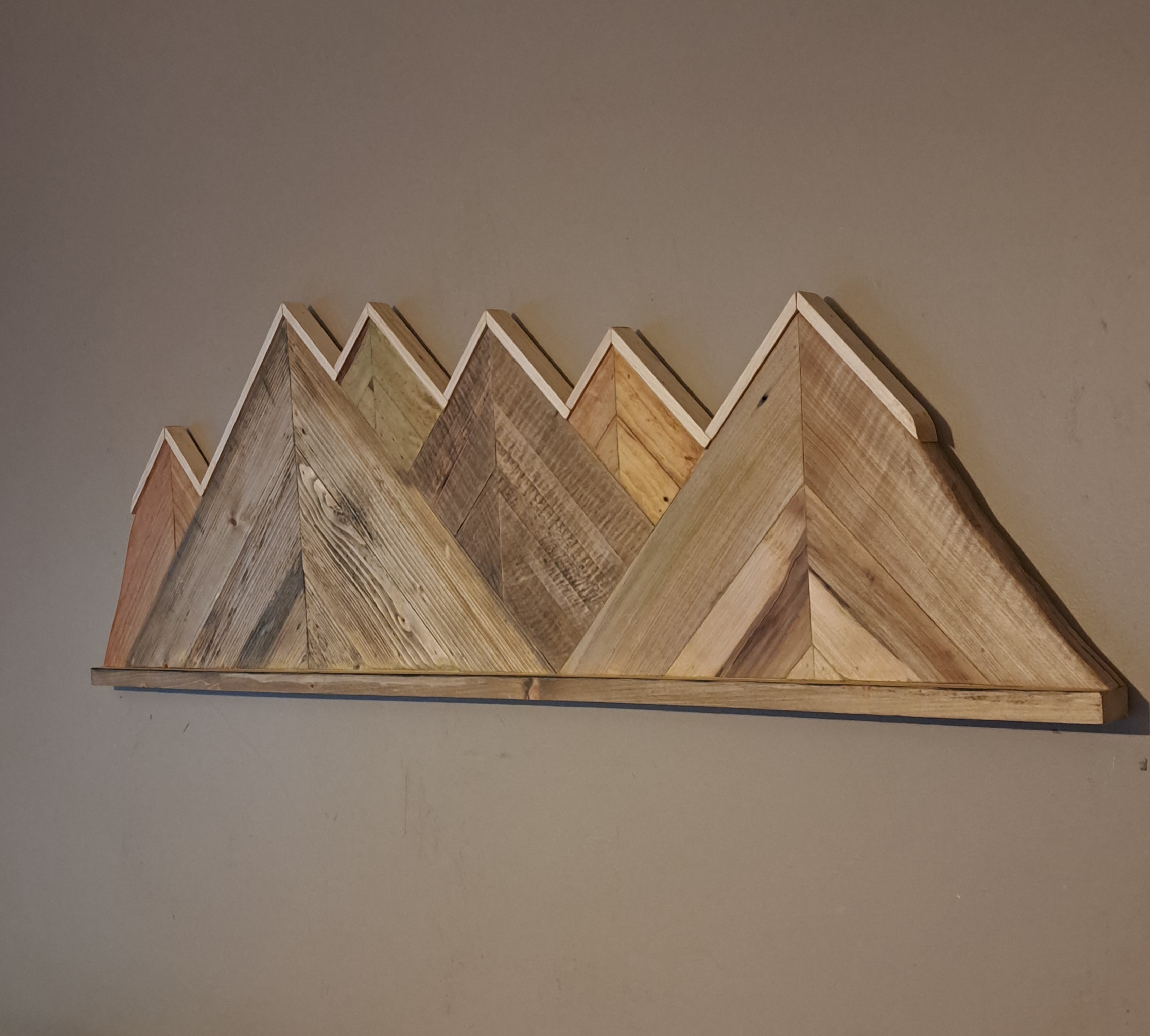 Reclaimed Pallet Wood Rustic Mountains Wall Art ~ SOLD