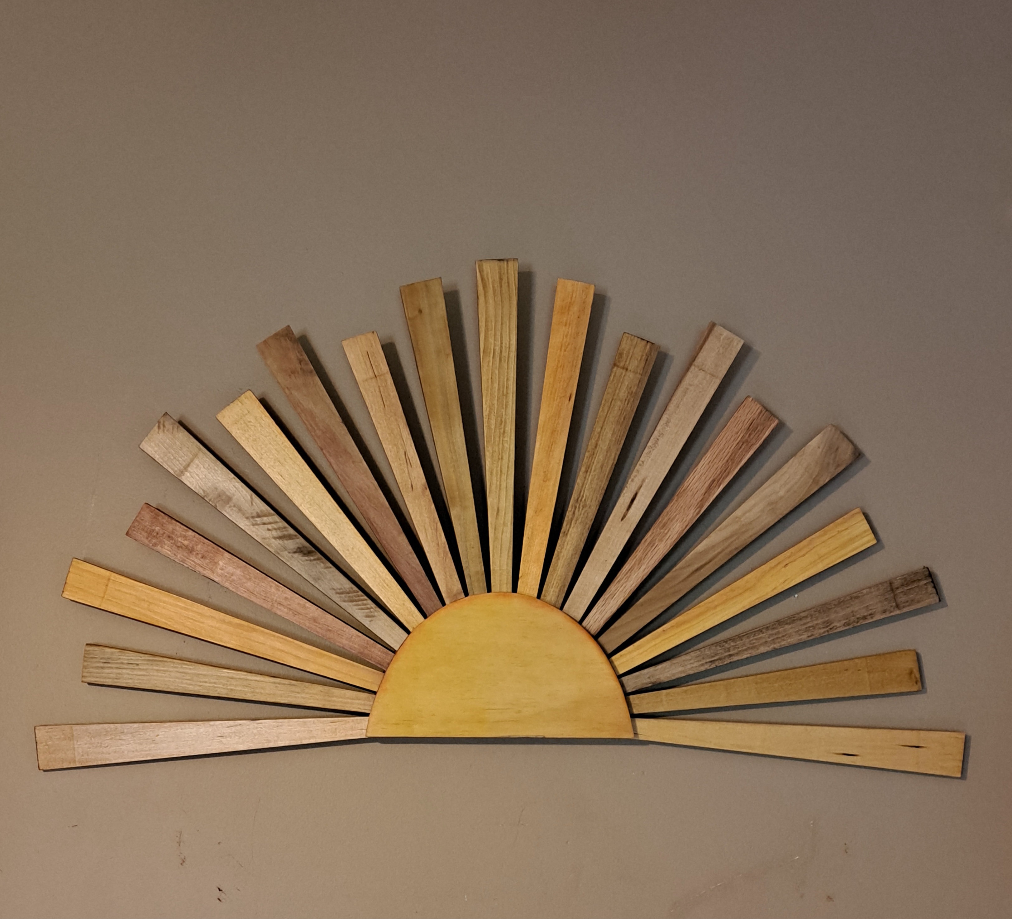 Reclaimed Pallet Wood Sunburst  Unique!! ~ SOLD