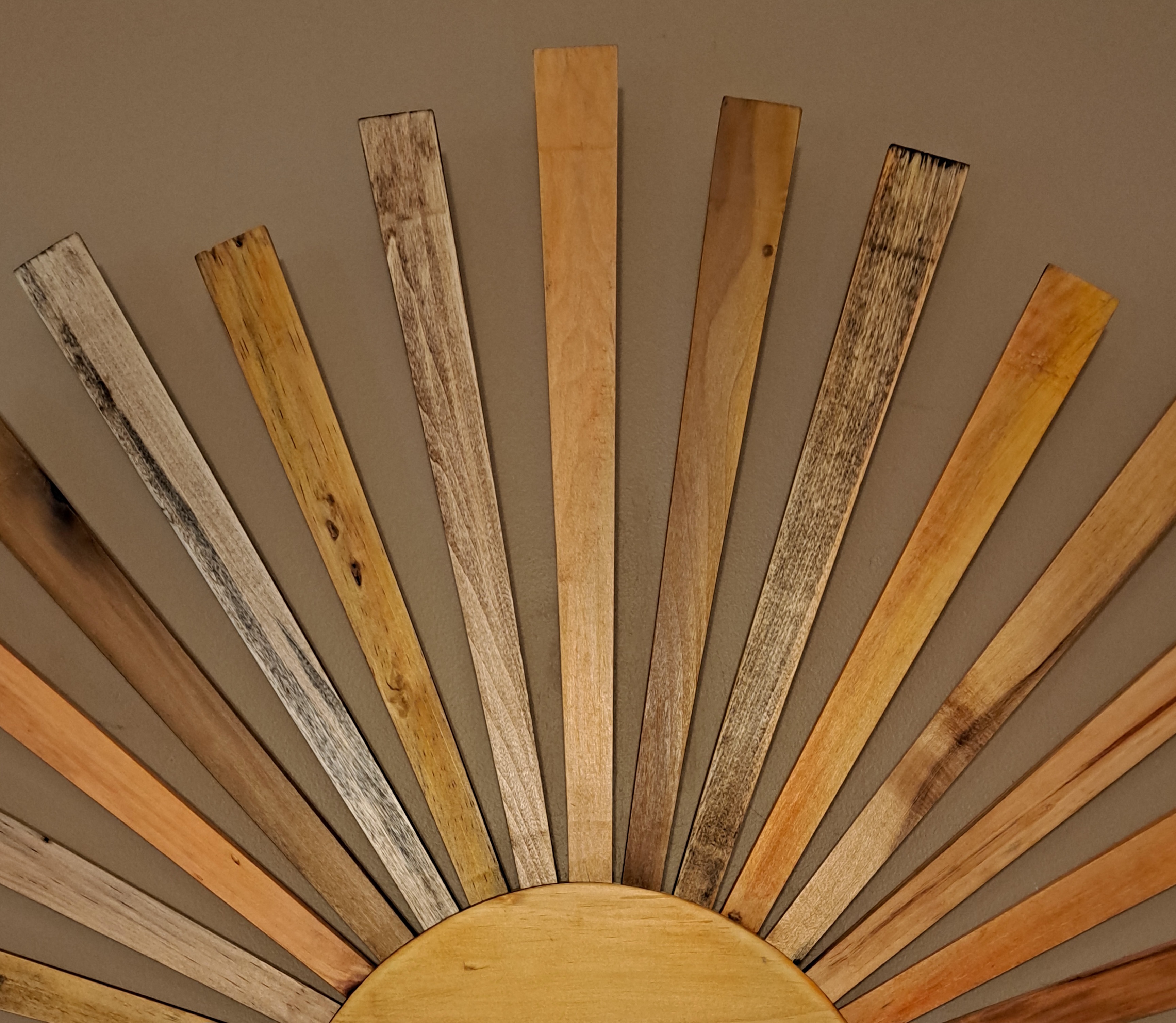 Reclaimed Pallet Wood Wall Art Sunburst ~ SOLD