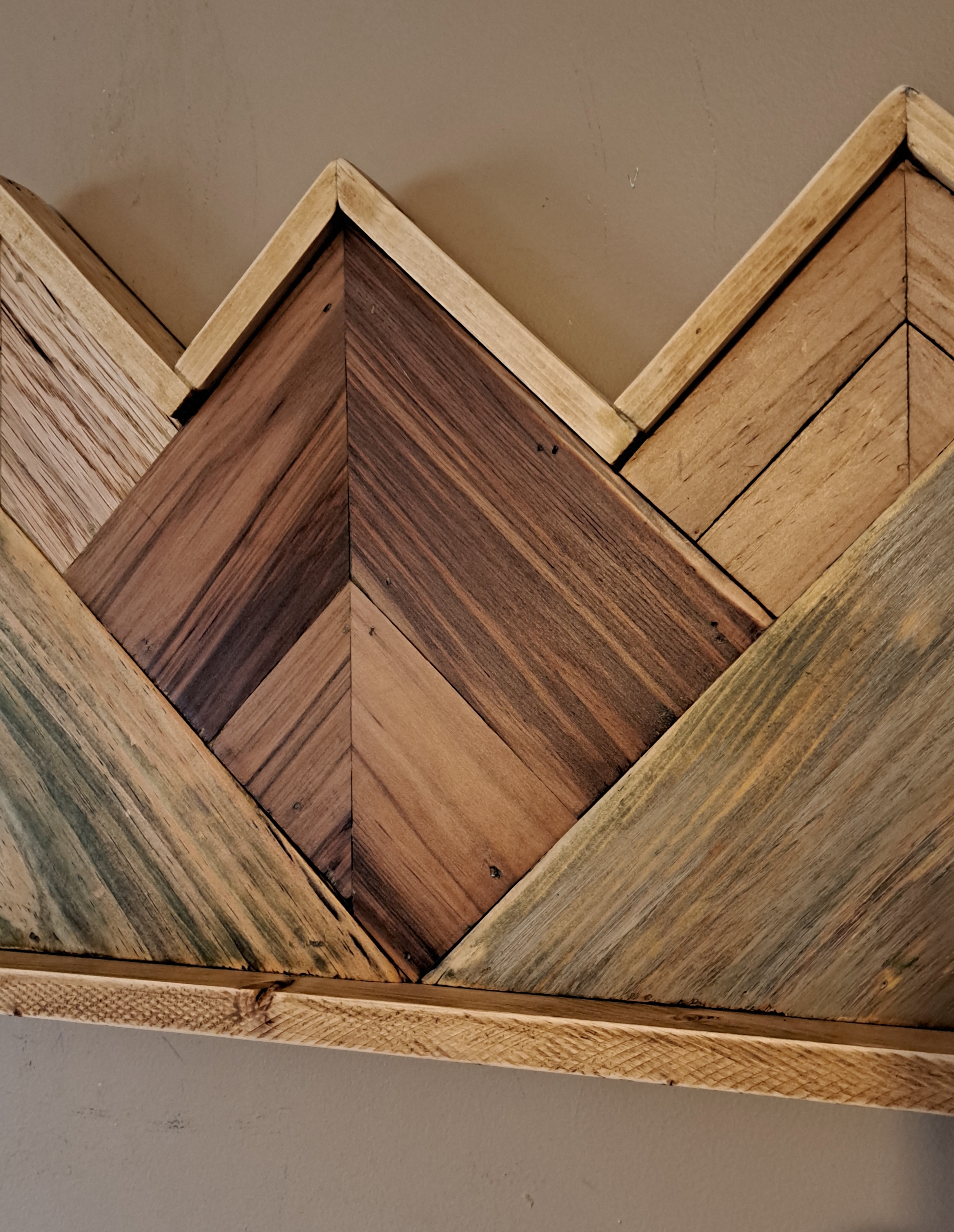 Reclaimed Pallet Wood Mountains Wall Art ~ SOLD 