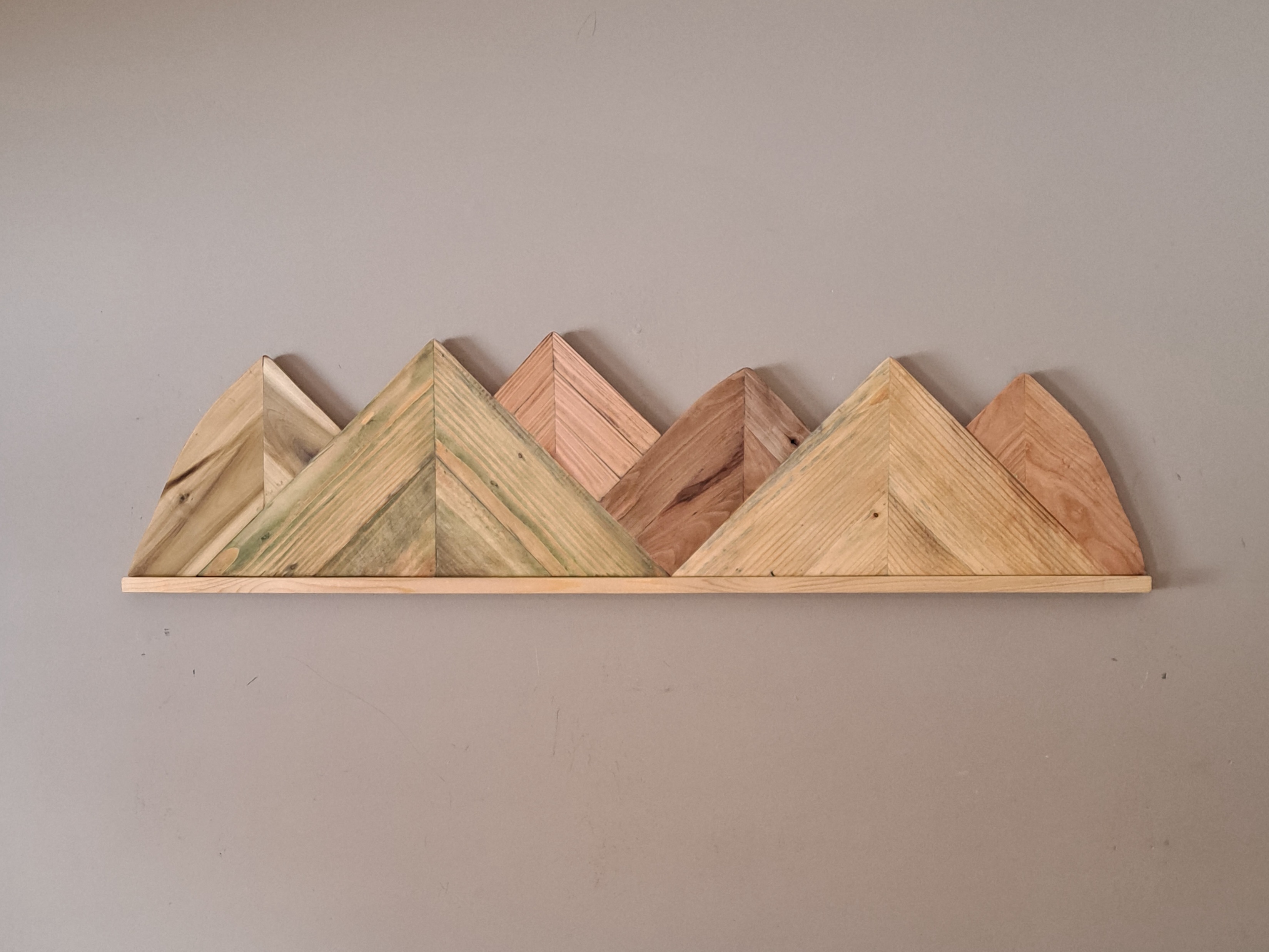 Reclaimed Pallet Wood Mountains Wall Art