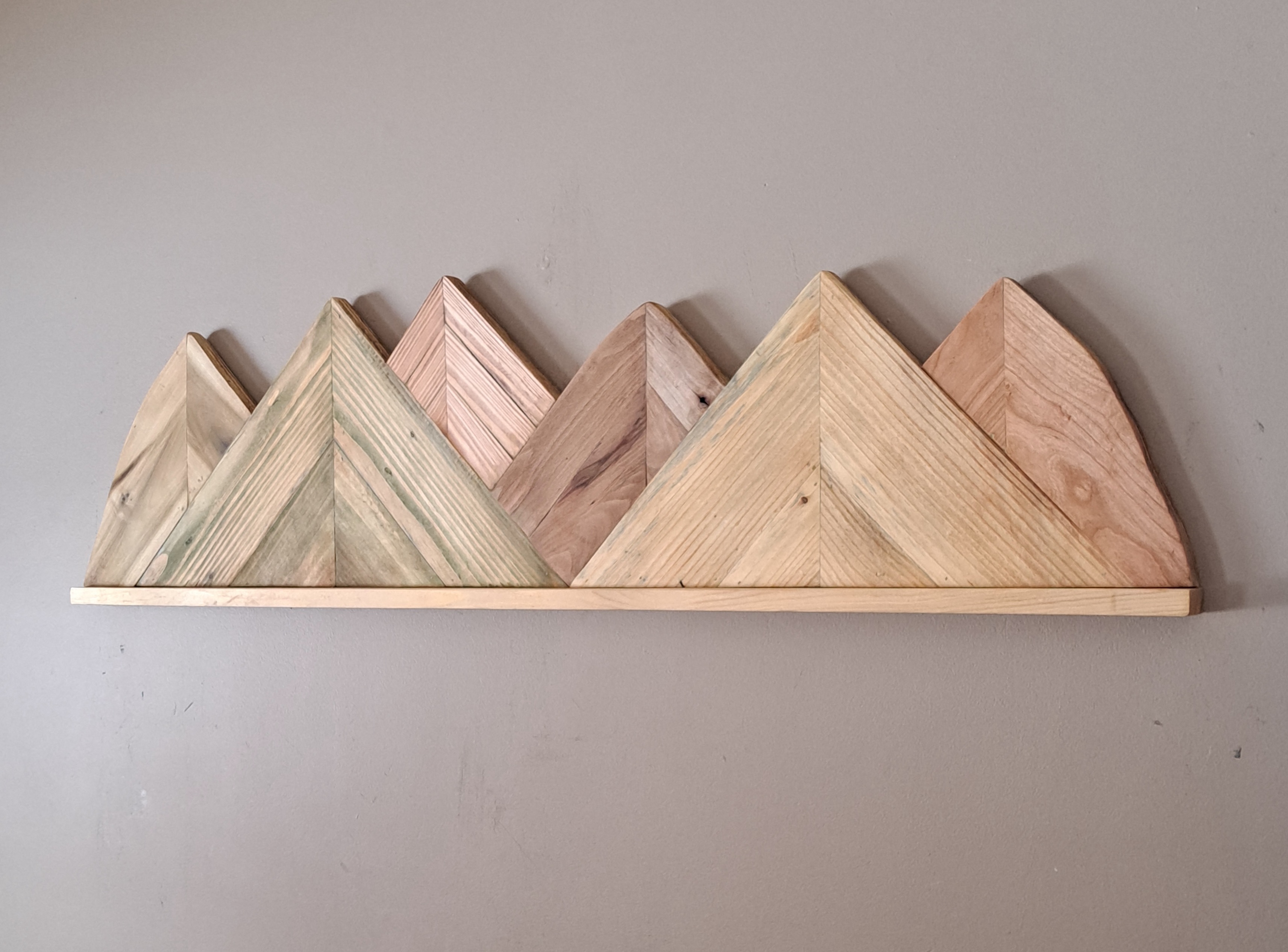 Reclaimed Pallet Wood Mountains Wall Art