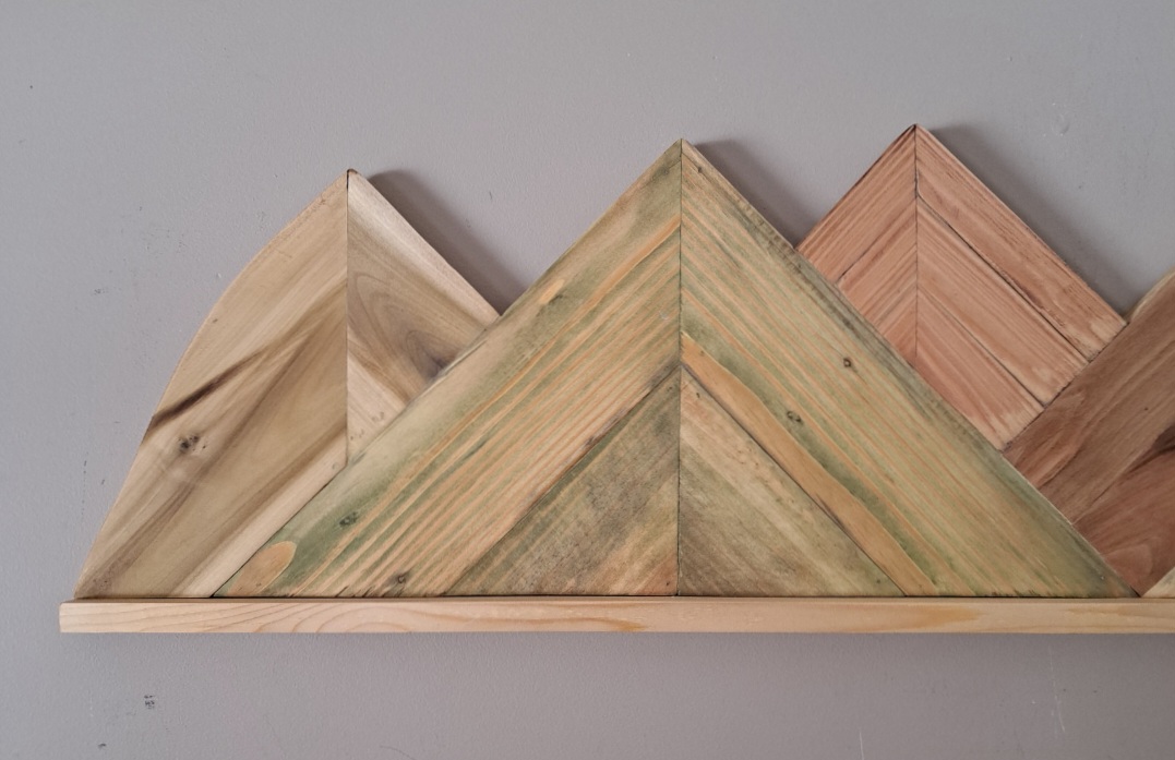 Reclaimed Pallet Wood Mountains Wall Art