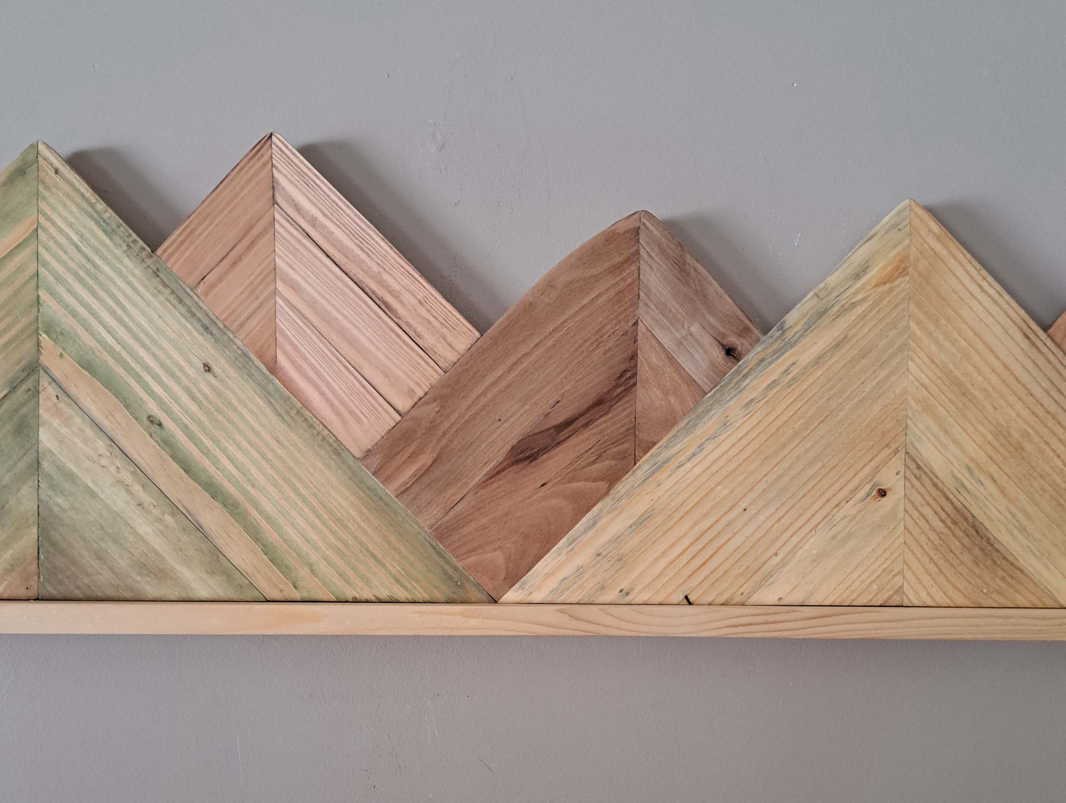 Reclaimed Pallet Wood Mountains Wall Art
