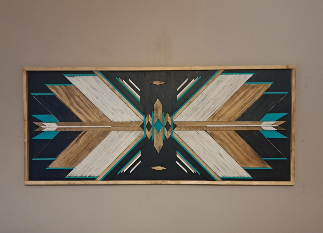 Reclaimed Pallet Wood Wall Art ~ Unique!!  SOLD