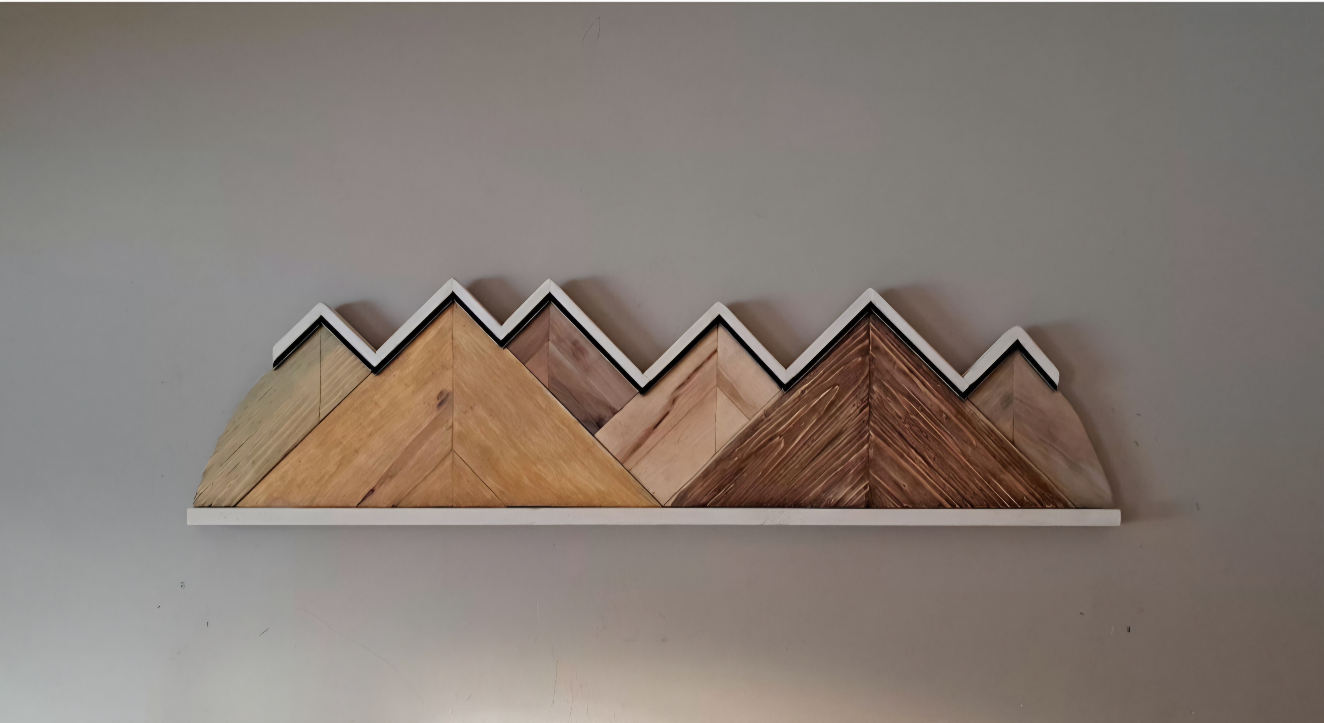 Reclaimed Wood Rustic Mountains Wall Art Decor