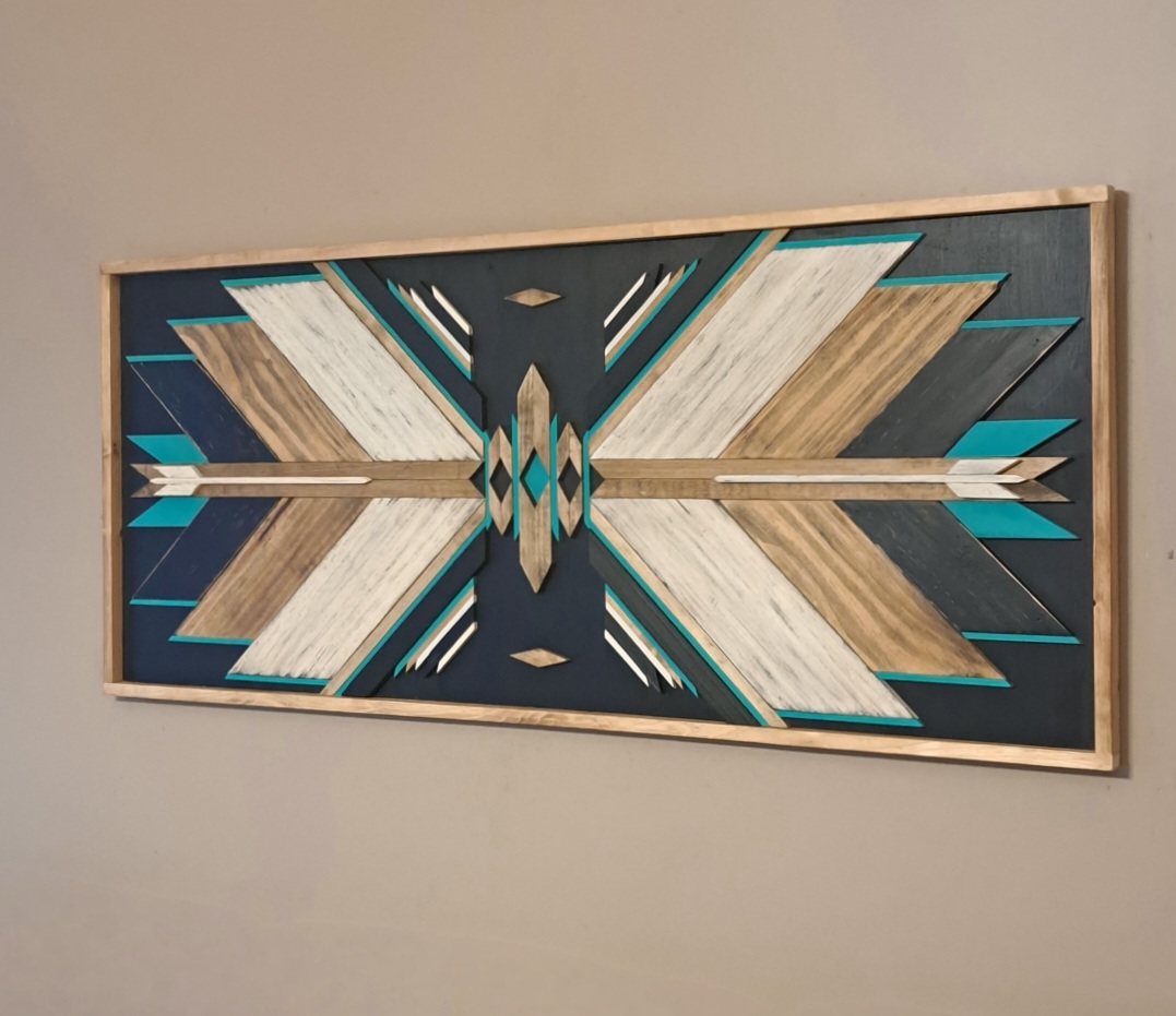 Reclaimed Pallet Wood Wall Art ~ Unique!!  SOLD