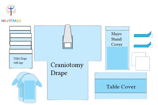 Disposable Sterile Nonwoven Craniotomy Surgical Pack for Neurology Surgery