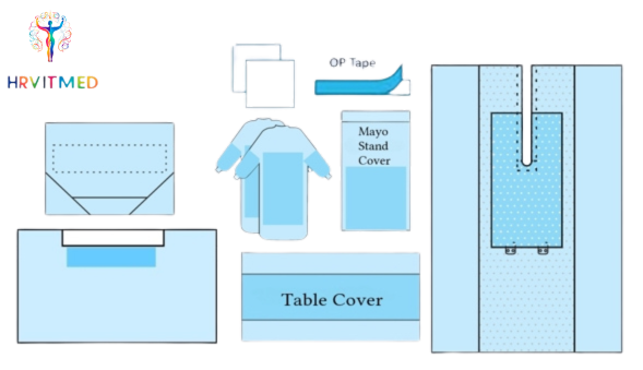 Disposable Nonwoven Surgical Drape Pack for ENT Surgery