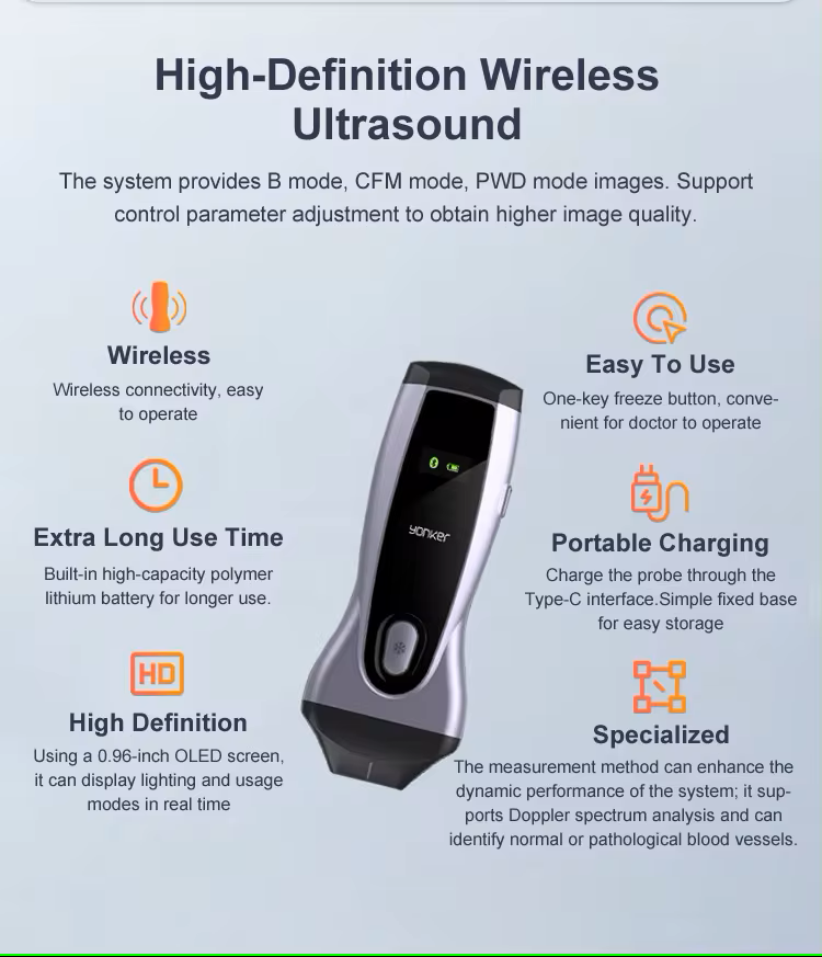  Ultimate USB Wireless Mini Handheld Ultrasound Scanner for Veterinary Use