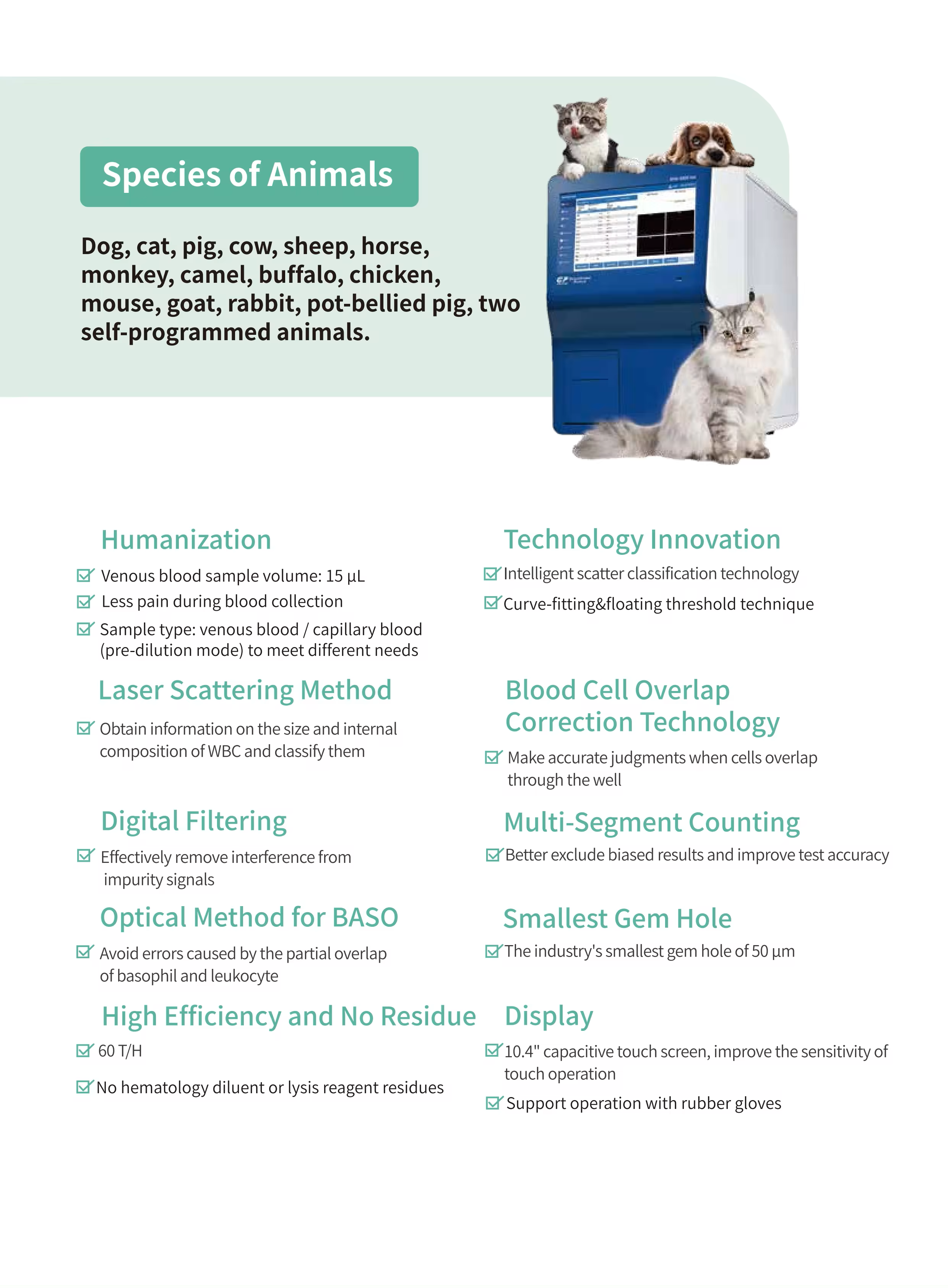 Veterinary Automatic  Hematology Analyzer