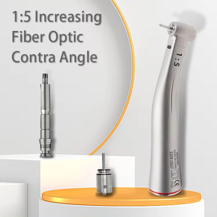 Dental 1:5 Contra Angle Handpiece – High-Speed with Fiber Optic & Cooling