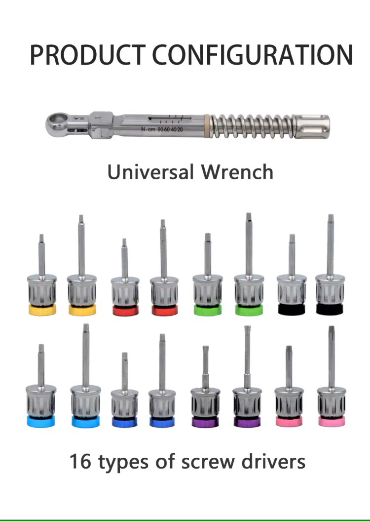 New Dental Implant Torque Screwdriver Wrench Kit