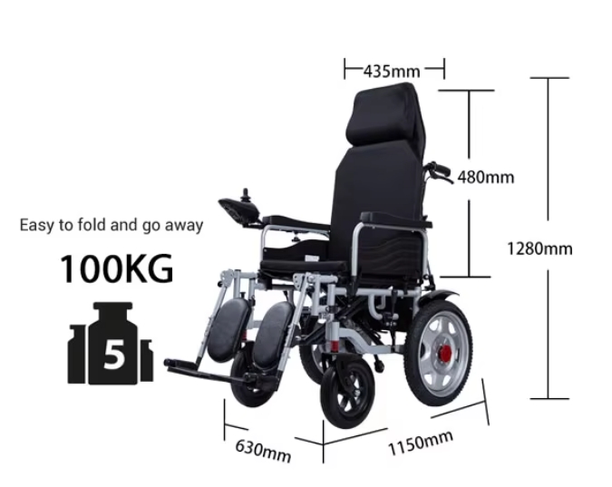 Adjustable Automatic Recliner Folding Electric Wheelchair
