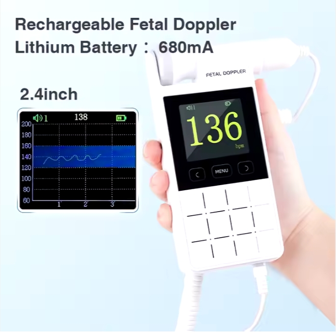 Portable Fetal Doppler Monitor - Hear Your Baby's Heartbeat Anytime, Anywhere