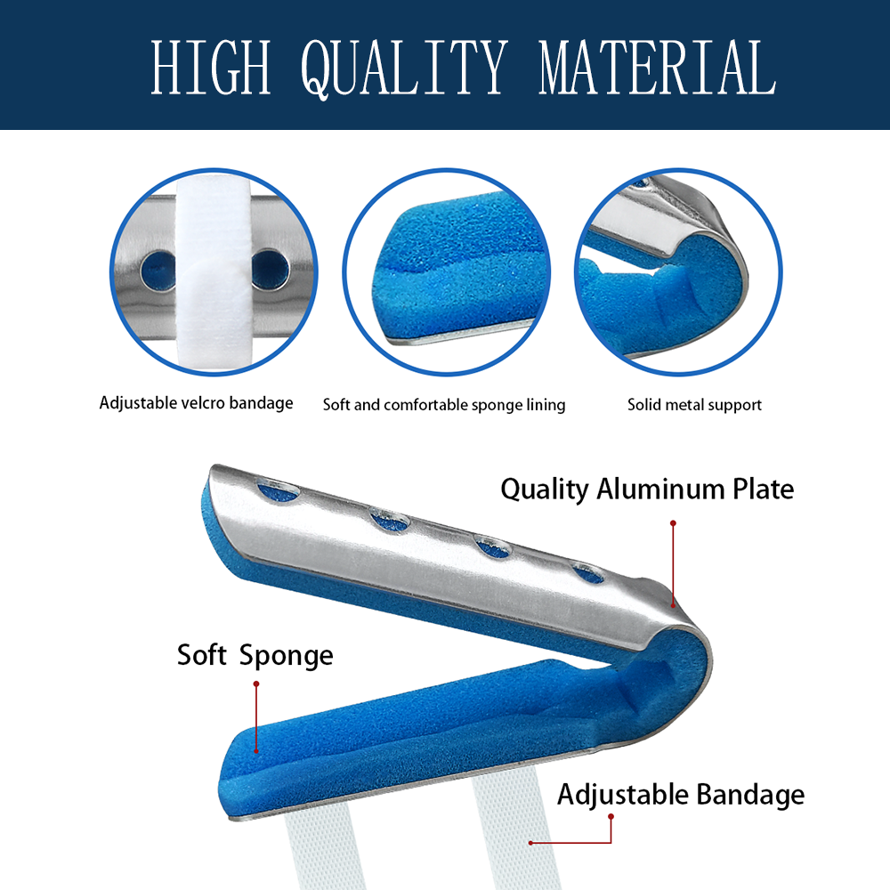 Medresq Cot Customizable Hand & Finger Fracture Support Splint with Adjustable Strap