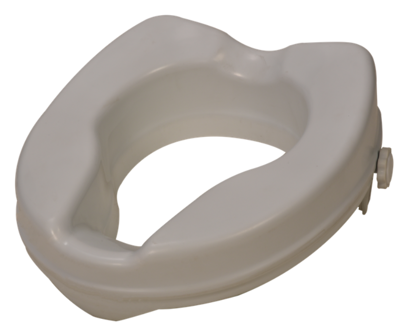 Raised Elevated Toilet Seat with Cover – 4" Height Boost, Adjustable Fit, Injection-Molded Design