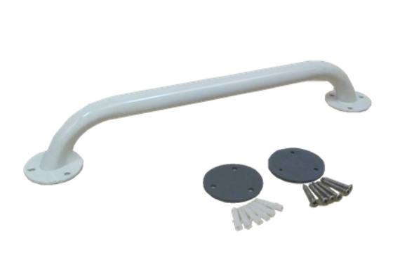 12-Inch Steel Bathtub Grab Bar – Platinum Silver Finish | Safety Handrail for Seniors & Disabled