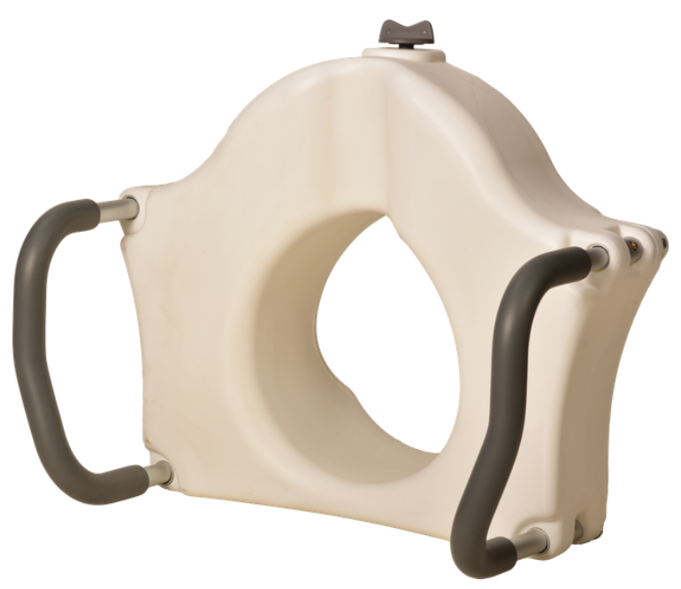 Raised / Elevated Toilet Seat with Removable Foam-Padded Armrests | Adjustable Fit for Most Toilets