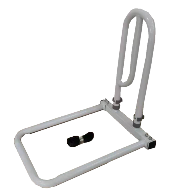 Bedside Safety Rail with Steel Tubing and Secure Bed Strap