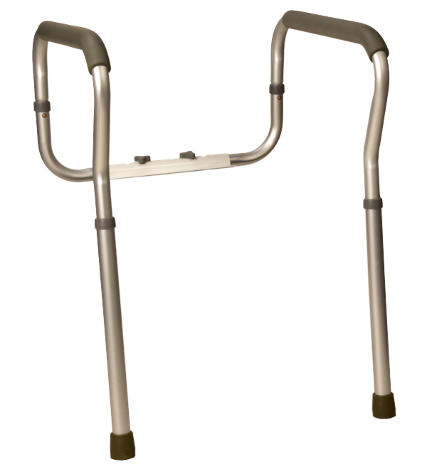 Tool-Free Adjustable Toilet Safety Frame – Aluminum Grab Bar with Foam Grip for Elderly & Disabled