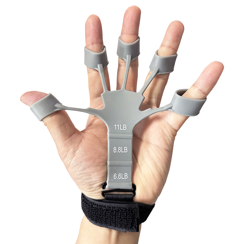 Adjustable Silicone Grip Strength Trainer  6.6-21lbs Resistance Hand & Finger Exerciser for Therapy