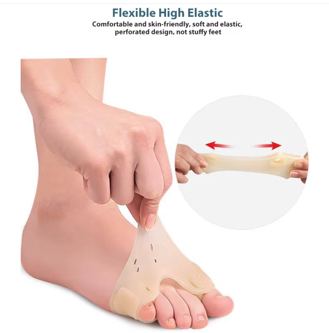 99insoles Silicone Toe Separator | SEBS Forefoot Pad | Orthotic Gel for Bunion Correction | Foot Care