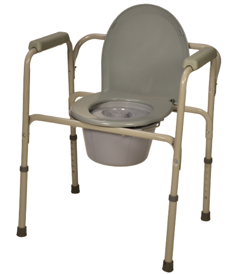 Steel commode chair adjustable, powder coated commode chair, bedside toilet chair for elderly, hospital commode chair with adjustable height