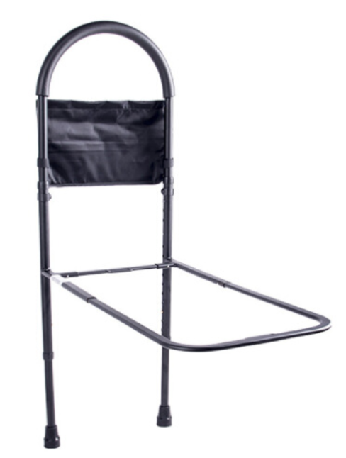 Adjustable Bedside Safety Rail with Steel Frame and Soft Foam Grip