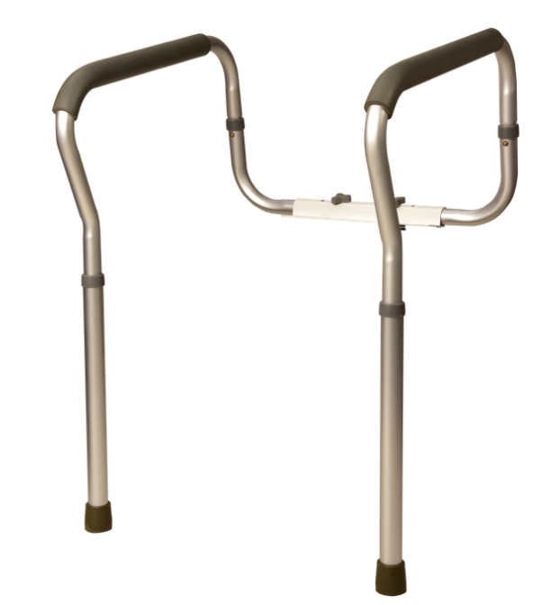 Tool-Free Adjustable Toilet Safety Frame – Aluminum Grab Bar with Foam Grip for Elderly & Disabled