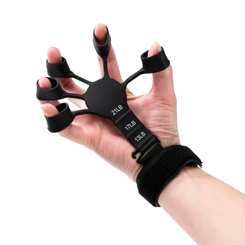 Adjustable Silicone Grip Strength Trainer  6.6-21lbs Resistance Hand & Finger Exerciser for Therapy