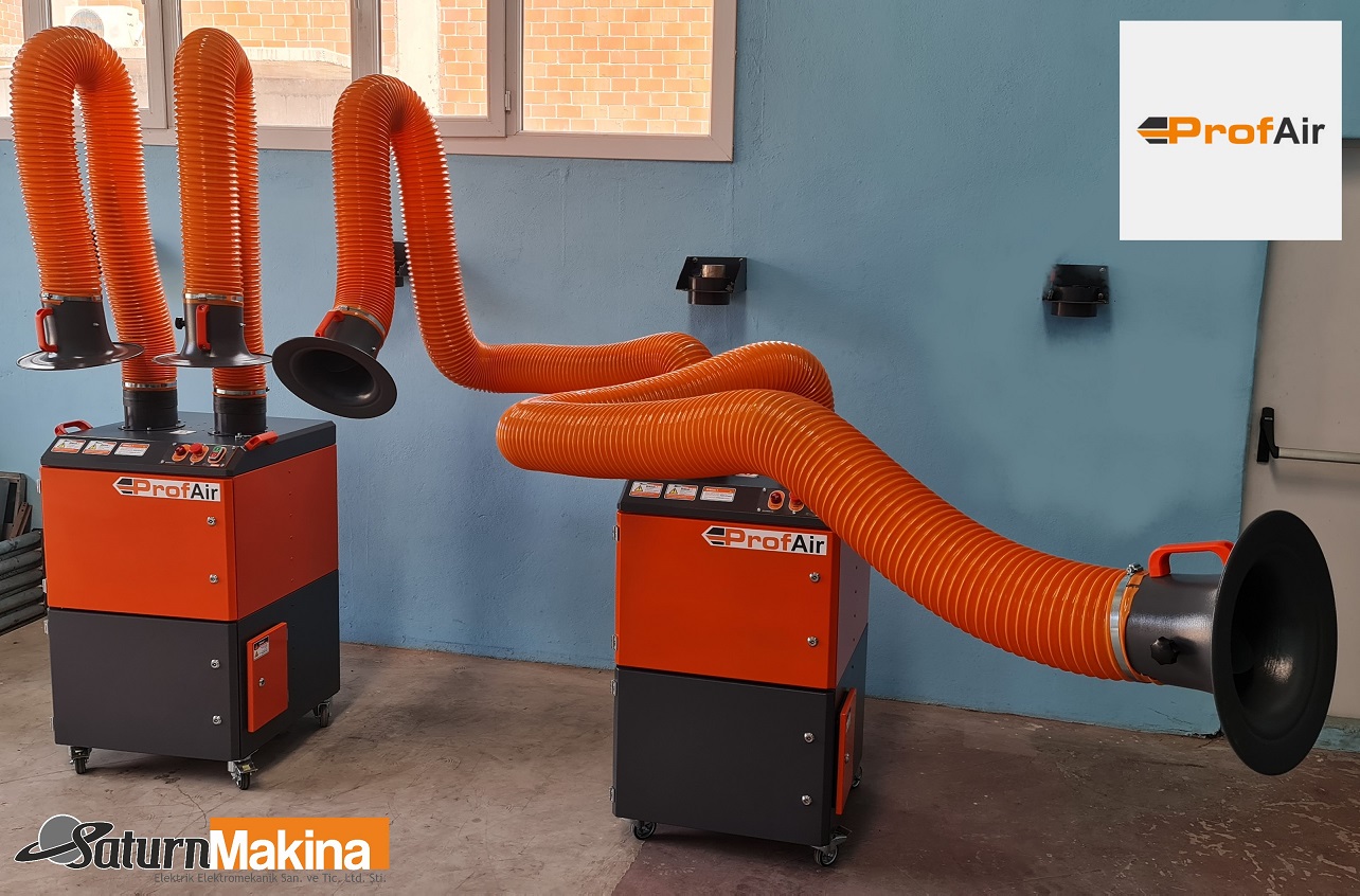 Kaynak Dumanı Emiş Makina 2000m3/h Çift Kollu